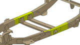 Diagram highlighting Rust Buster Center Frame Repair Kit for 2004-2012 Colorado/Canyon RB7504