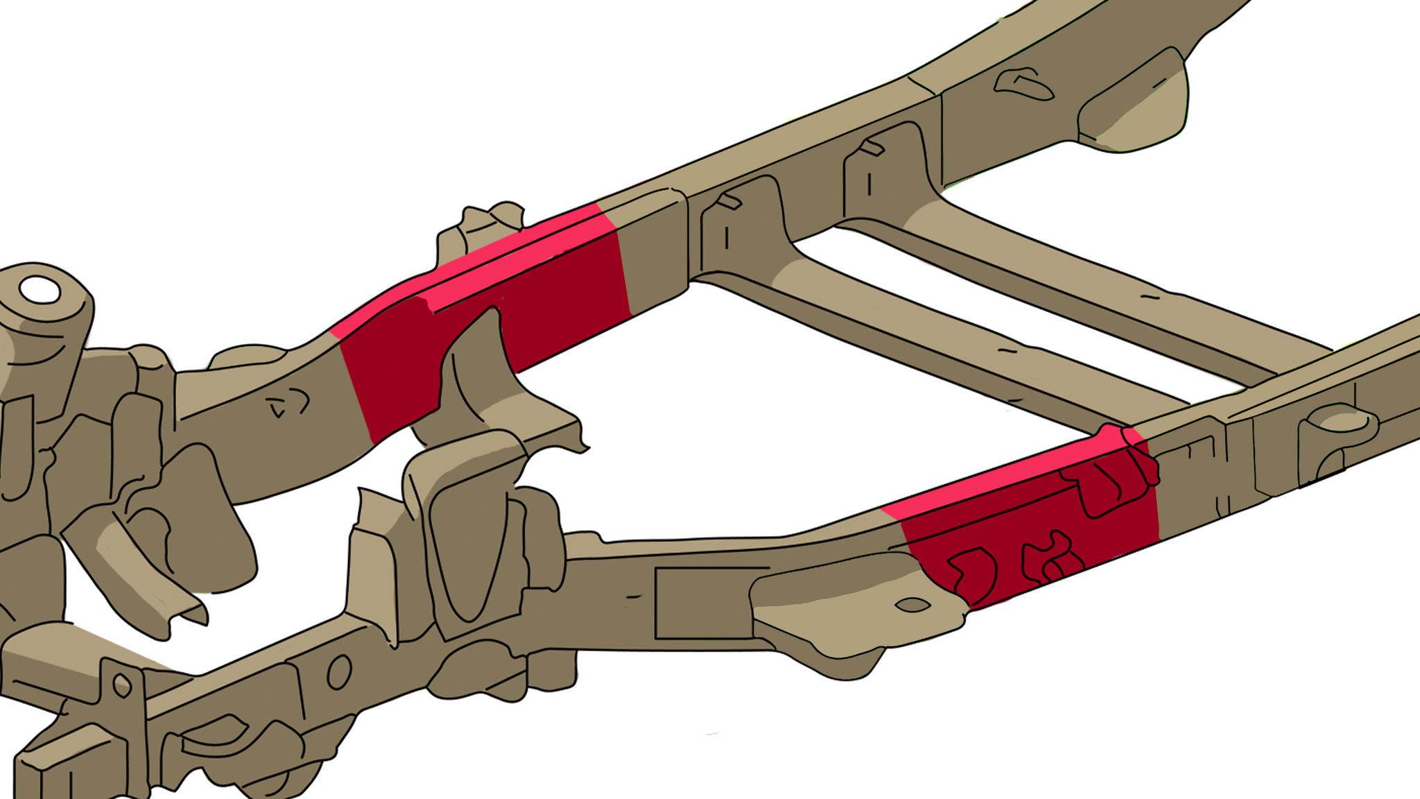 Rust Buster Front Center Frame Section for Colorado/Canyon