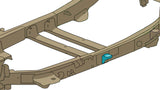 Diagram highlighting Rust Buster Center Cab Body Mount for 2004-2012 Colorado/Canyon RB7508