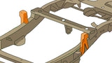 Diagram highlighting Rust Buster Front Bed Mount for 2004-2012 Colorado/Canyon RB7512
