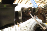 View from beneath Rust Buster Rear Shock Mount For 1994-2004 GM S10/Sonoma RB7617 installed to the frame rail
