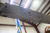 View from beneath Rust Buster Center Frame Repair Kit For 2001-2010 GM Pickups RB7805 installed to the frame rail