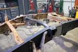 Side view of the Rust Buster Rear Fuel Tank Crossmember For 2001-2010 GM Pickups RB7811 installed to the vehicle