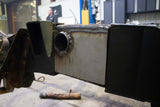 Outside view of the welding plate attaching the Rust Buster Rear Fuel Tank Crossmember For 2001-2010 GM Pickups RB7811 to the frame rail