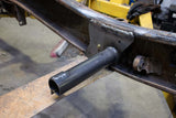 Opposing side view of the Rust Buster Diesel Fuel Cooler Bracket For 2001-2010 GM Pickups RB7819 installed to the frame rail