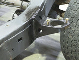 Side view of Rust Buster Front Body Frame Mount Bracket For 1996-2002 Toyota 4Runner RB8400 installed to the frame rail