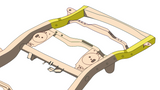 Diagram highlighting Rust Buster Rear Frame Repair Kit For 2003-2009 Toyota 4Runner RB8419