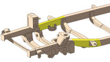Diagram highlighting Rust Buster Front Frame Repair Kit For 1996-2002 Toyota 4Runner RB8414