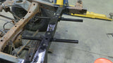Side angle of Rust Buster Spare Tire Carrier Crossmember For 1996-2002 Toyota 4Runner RB8415 installed to the frame
