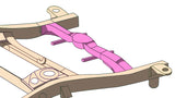 Diagram highlighting Rust Buster Spare Tire Carrier Crossmember For 1996-2002 Toyota 4Runner RB8415