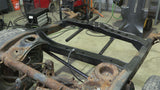 Rust Buster Track Bar Crossmember For 1996-2002 Toyota 4Runner RB8416 installed to the frame, as seen from the left side of the vehicle