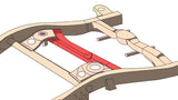 Diagram highlighting Rust Buster Track Bar Crossmember For 1996-2002 Toyota 4Runner RB8416