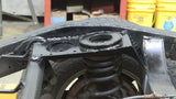 Side view of Rust Buster Rear Upper Coil Spring Bucket For 1996-2002 Toyota 4Runner RB8418 installed to the frame