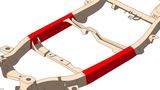 Diagram highlighting Rust Buster Center Frame Repair Kit For 2003-2009 Toyota 4Runner RB8422