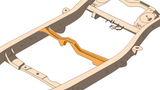 Diagram highlighting Rust Buster Fuel Tank Crossmember for 2003-2014 4Runner/FJ Cruiser RB8428