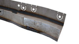 Close-up view of the perforated cut lines on Rust Buster Rear Over Axle Frame Repair Kit For 2000-2006 Toyota Tundra RB8622