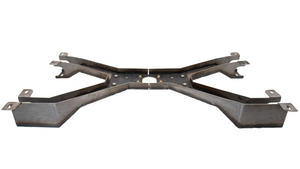 Rust Buster Rear Crossmember for 2000-2006 Toyota Tundra, showcasing its heavy-duty three-piece design, made from 11 Gauge Steel, with included mounting hardware, ready for bolt-on installation.