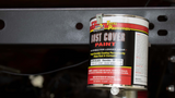 Quart of RUST COVER PAINT by TP Tools in Satin Black, ideal for frames, undercarriages, and chassis components. It forms a flexible, nonporous, rock-hard finish that resists cracking, chipping, and peeling.