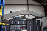 Side view of one of the Rust Buster Rear Frame Stiffeners For 1976-1986 Jeep CJ RB1006 installed to the frame rail