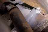 Reverse angle of Rust Buster Rear Upper Shock Mount For 1987-1995 Jeep Wrangler RB2009 installed to the frame rail