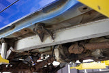 Side view of Rust Buster Center Frame Repair Kit for 1997-2006 Jeep Wrangler RB3060/RB3062 installed to the frame rail