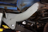 Frontal view of Rust Buster Rear Frame Repair Kit For 2004-2006 Jeep Wrangler RB4058 installed to the frame rail
