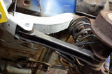 View from beneath Rust Buster Rear Frame Repair Kit For 2004-2006 Jeep Wrangler RB4058 installed to the frame rail