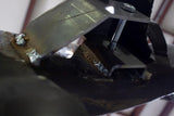 View from beneath Rust Buster Front Upper Control Arm Mount For 1997-2006 Jeep Wrangler RB4019 installed to the frame rail