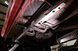 Side view of one Rust Buster Center Unibody Stiffener For 1984-2001 Jeep Cherokee RB6061 installed to the frame rail