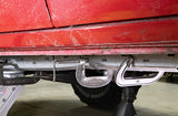Frontal view of one Rust Buster Center Unibody Stiffener For 1984-2001 Jeep Cherokee RB6061 installed to the frame rail 