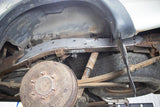 View from beneath Rust Buster Over Axle Frame Stiffeners For 1995-2004 Toyota Tacoma RB7100 installed to the frame rail