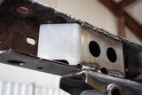 Side view of Rust Buster Rear Shackle Mount Inner Frame Support for 1995-2004 Toyota Tacoma RB7103 installed to the frame rail