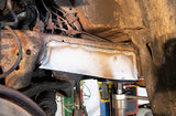 Wide view of Rust Buster Front Frame Repair Kit For 1995-2004 Toyota Tacoma RB7106 installed to the frame rail